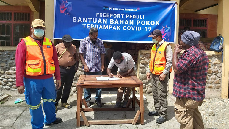 PT Freeport Indonesia: Helping communities coping with the situation created by the pandemic