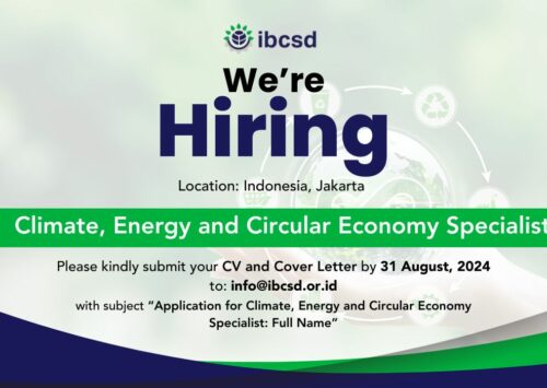 IBCSD – Climate, Energy and Circular Economy Specialist