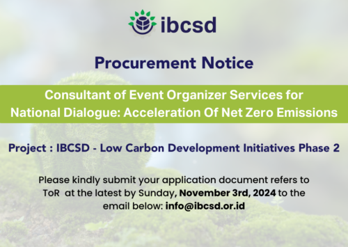 Consultant of Event Organizer Services for National Dialogue: Acceleration Of Net Zero Emissions